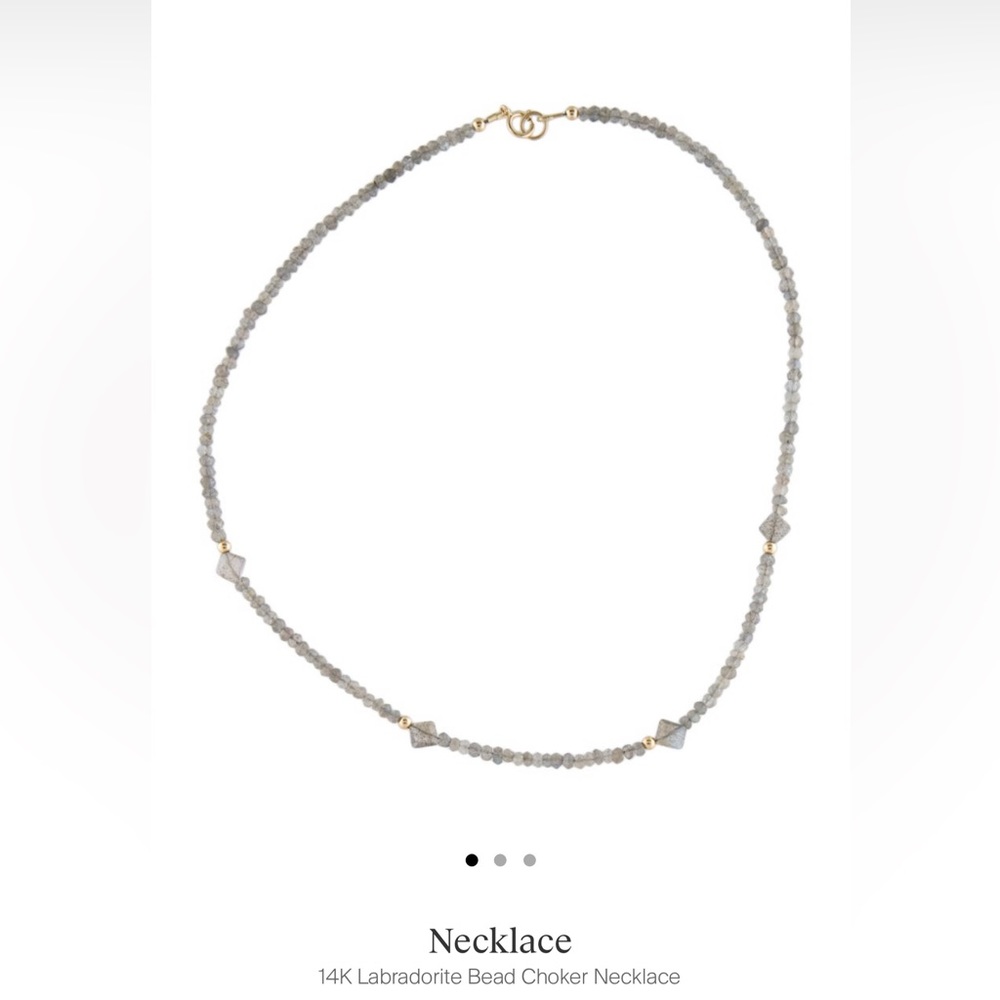 14k labradorite beaded choker necklace
